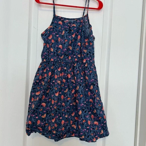 Old Navy Blue and Pink Floral Girl Dress - Picture 5 of 5